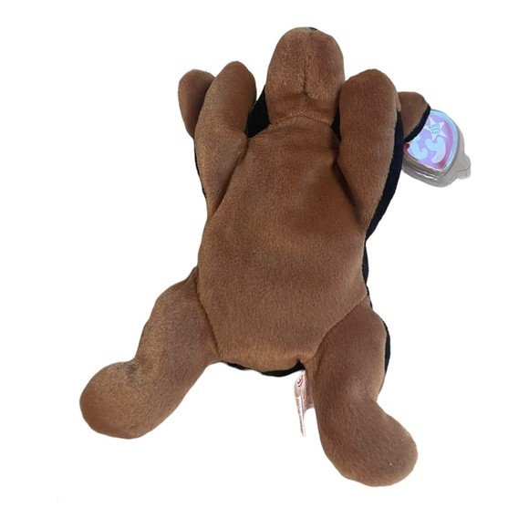 Ty Beanie Babies Doby Black Brown Dog 1996 *RARE, FACTORY ERRORS* Retired, Baby - Picture 5 of 9